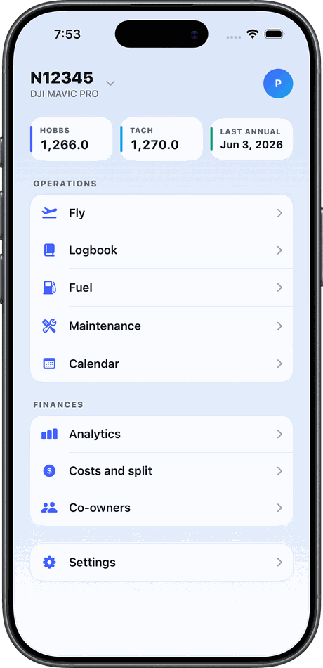 Venturi home dashboard on iPhone 17